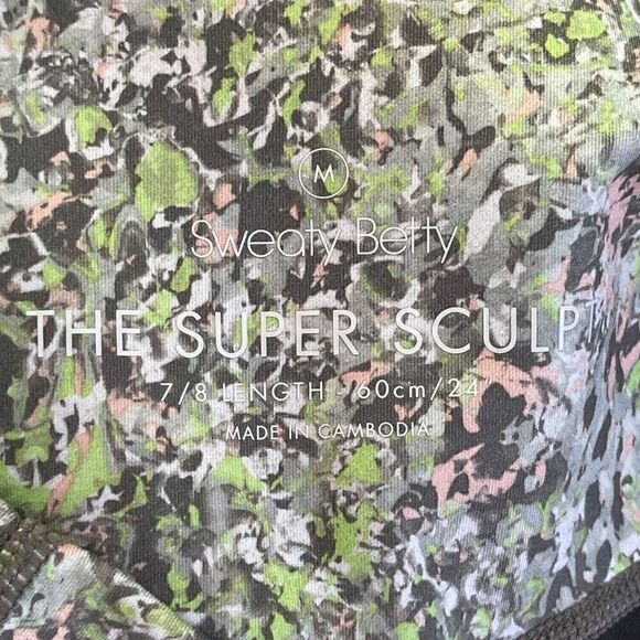 Sweaty Betty Green Alert Pebble The Super Sculpt Full Length Leggings Medium - Picture 7 of 7